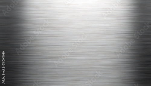 Brushed Metal Texture Background with Silver Stainless Steel Surface, Aluminum Plate, Polished Metallic Pattern and Industrial Gray Material Detail