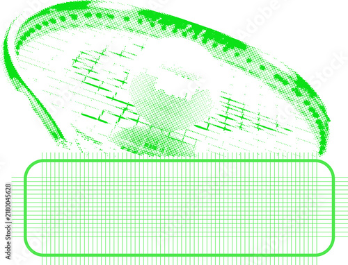 фотографія green halftone of tennis racket and boll