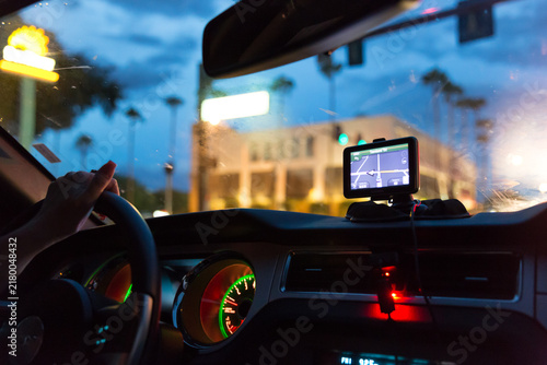 Fotografie GPS device in a car