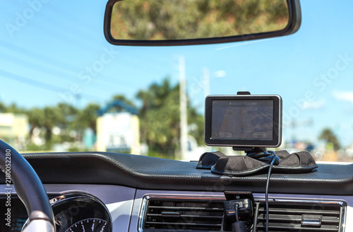 Obraz na płótnie GPS device in a car