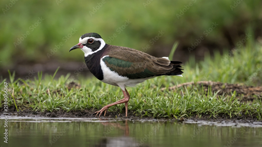 Fototapeta premium lapwing bird on the ground