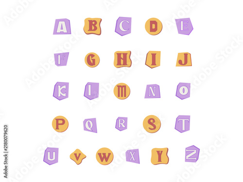 Alphabet Letter Element Set