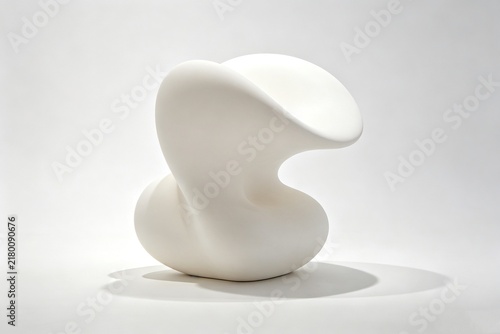 Minimalist White Abstract Sculpture, Organic Flowing Curves Gallery