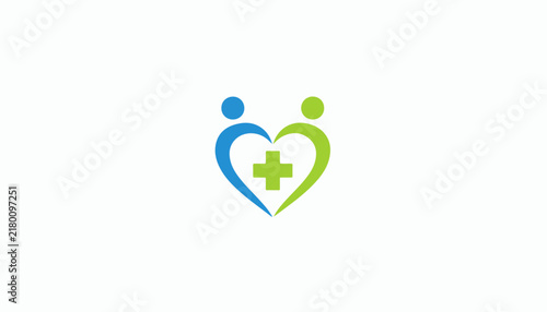 Two Hearts United Medical Health Care Symbol