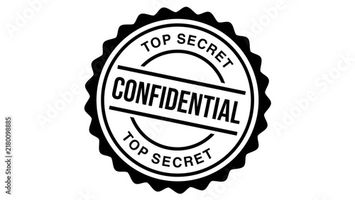 white background confidential text stamp