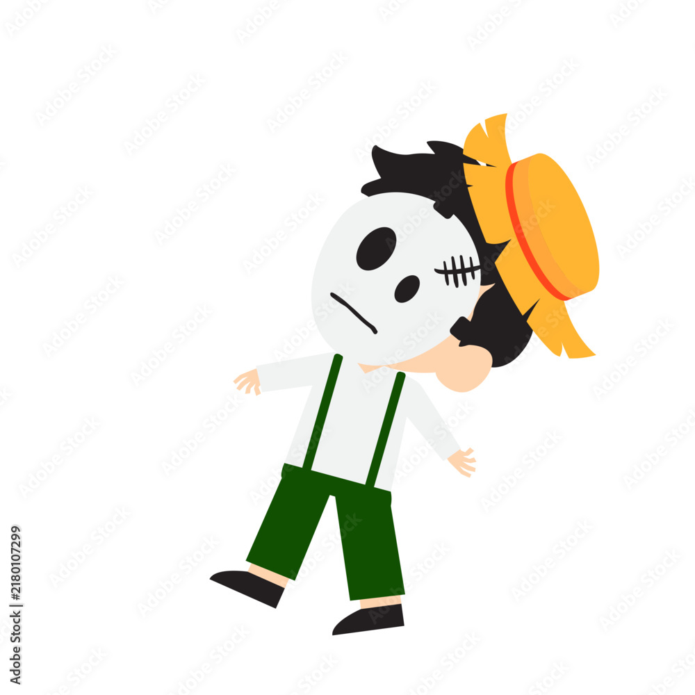 Obraz premium Cute Halloween Costume Kid Character