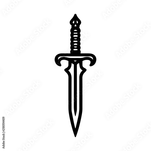 Black vector dagger icon 