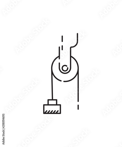 pully icon, vector best line icon.