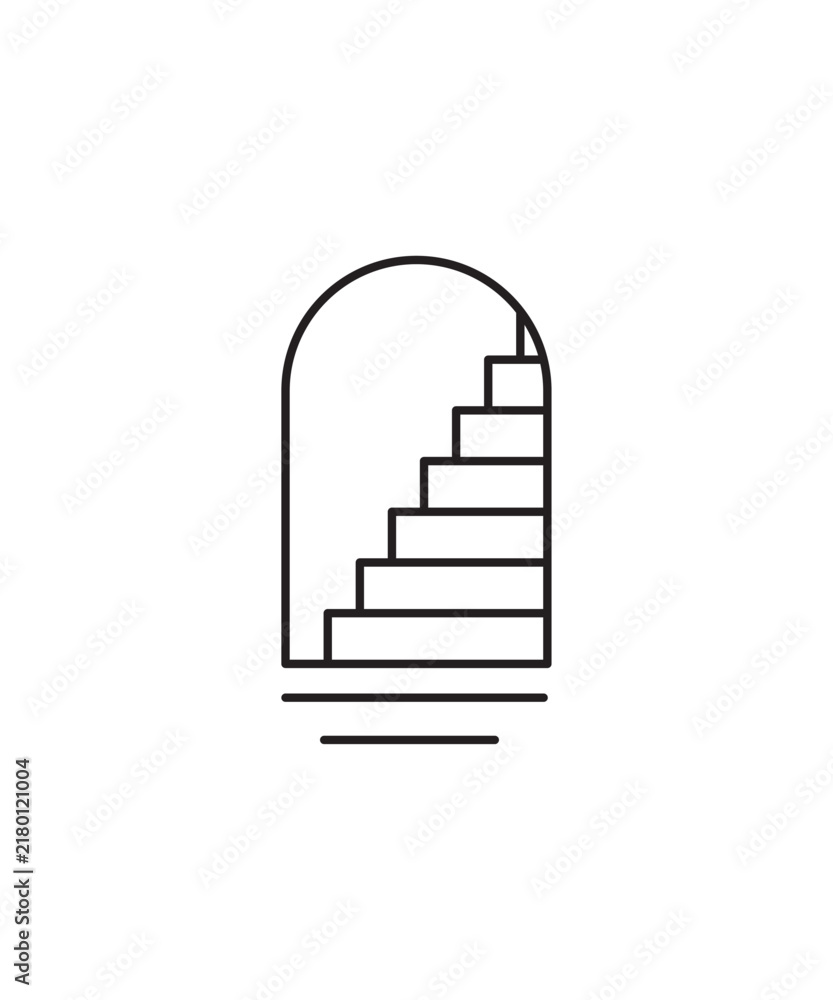 Obraz premium stairs icon, vector best line icon.