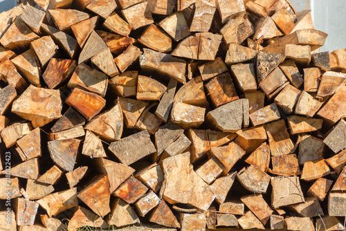 Фотография background of firewood stack