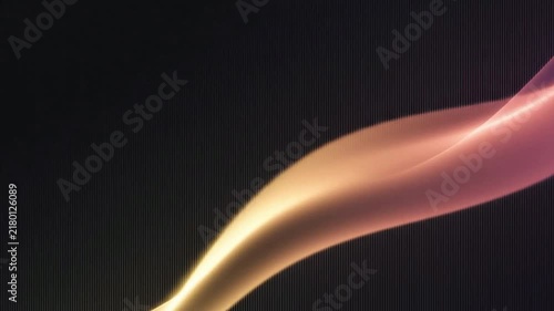 Golden Light Wave Flowing Over Dark Textured Background