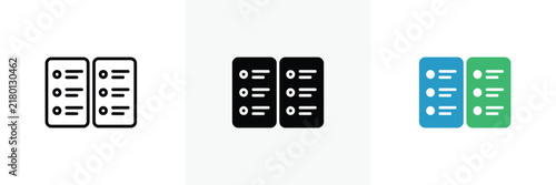 Menu icon vector set with restaurant food list symbols