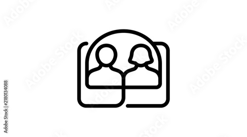 Couple Icon - Isolated on Transparent Background, Vector Art