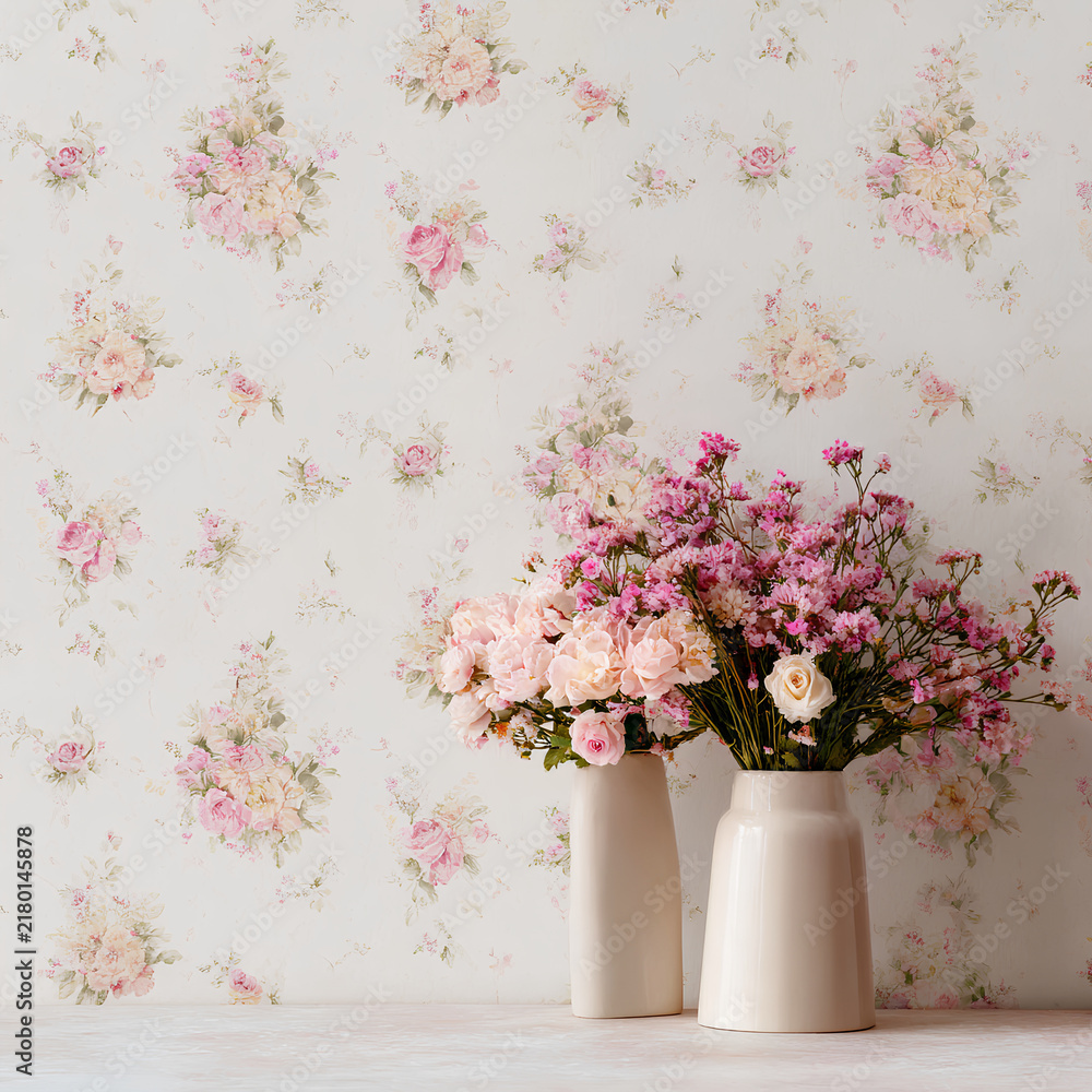 Fototapeta premium pink flowers in a vase