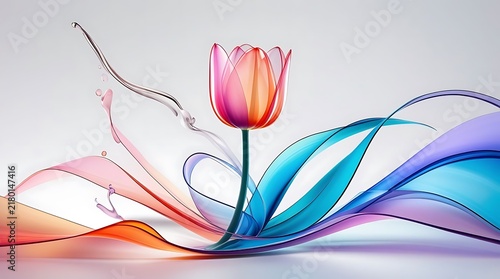 Translucent Rainbow Tulip