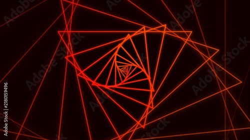 Warning Red Premium Triangle Speed Tunnel VJ Loop Seamless Background
