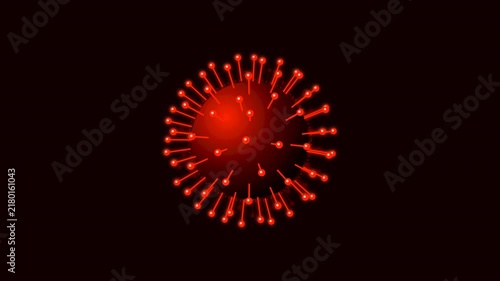 Biohazard Red Premium Virus Macro Cell Background - 4K Seamless Loop