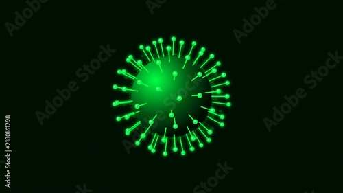 Toxic Green Premium Virus Macro Cell Background - 4K Seamless Loop