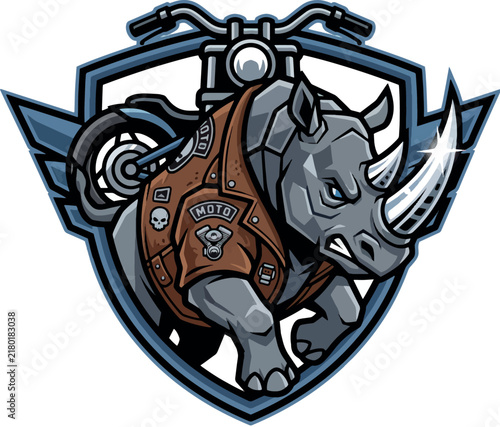 Foto Rhino Shield: Rhino Shield Armored Heavyweight Biker Logo
