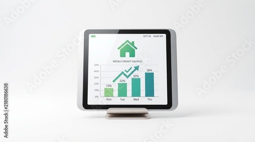 tablet pc with graph on screen