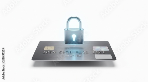 Credit Card with Padlock