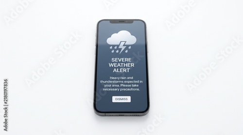Severe Weather Alert Phone Screen