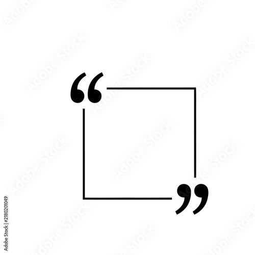 Quotation marks and square frame