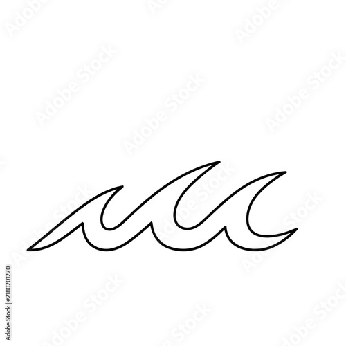 Stylized Wave Line Art