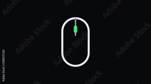 Mouse scrolling Animated Line Icon Seamless Loop Motion Graphic Concept