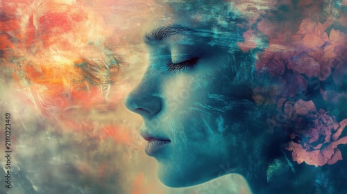 Profile portrait of a woman