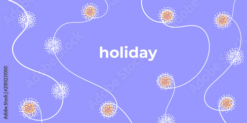 Holiday Banner Card Poster Cover Background with Hand Drawn Sparkling Lights Vector	