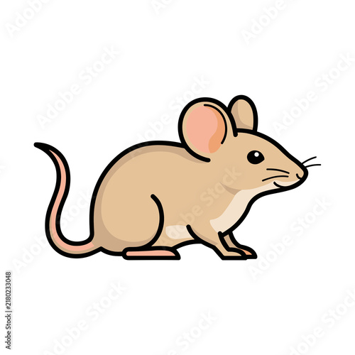 Cuadro en lienzo Cartoon mouse illustration