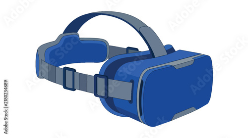 Vr headset goggles for immersive metaverse experiences in a modern flat vector illustration style for gaming and digital entertainment industries