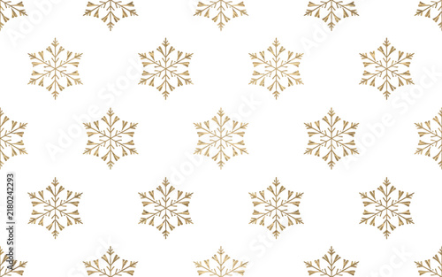 Set of detailed white snowflakes on white background