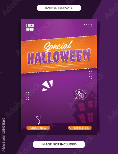 Special halloween template banner design
