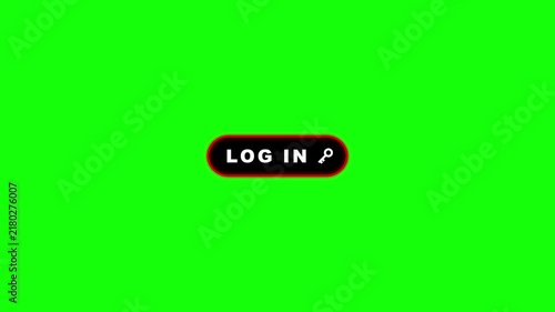 Green Screen Log In Button Motion Graphic Overlay with Key Icon Animation