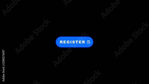 Blue Register Button Motion Graphic Overlay Background with Document Icon Animation