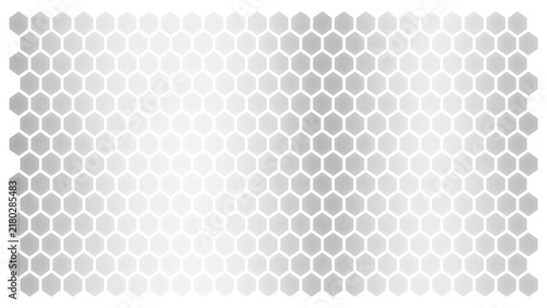 Seamless hexagonal geometric pattern featuring monochrome gradient shapes. Abstract futuristic texture suited for high tech wallpaper surface or modern architectural backdrop construction