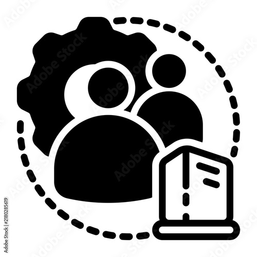 Foto Partner icon, glyph icon style