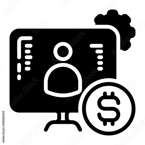 Cuadro en lienzo Finance icon, glyph icon style