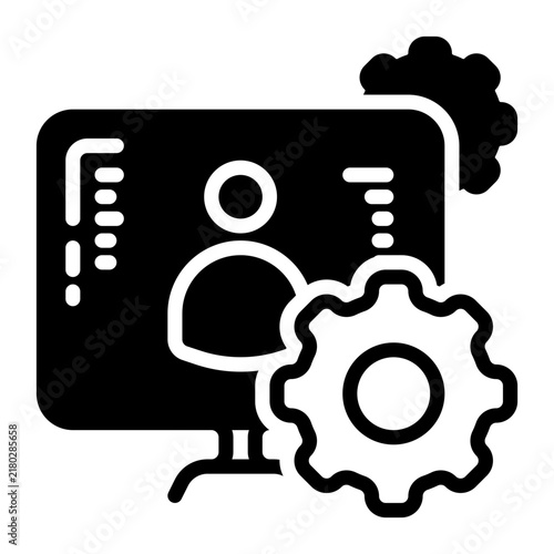 Bild auf Leinwand Admin icon, glyph icon style