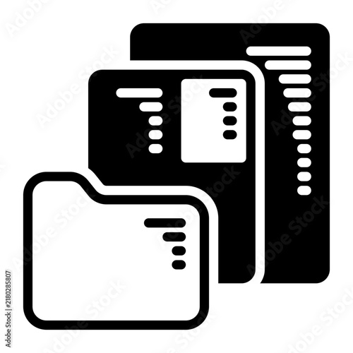 document icon, glyph icon style