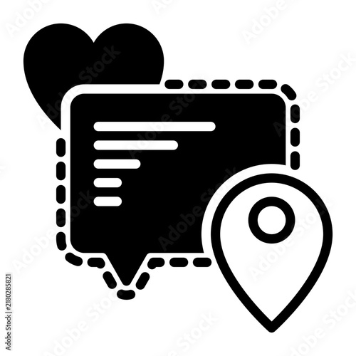 Feedback icon, glyph icon style