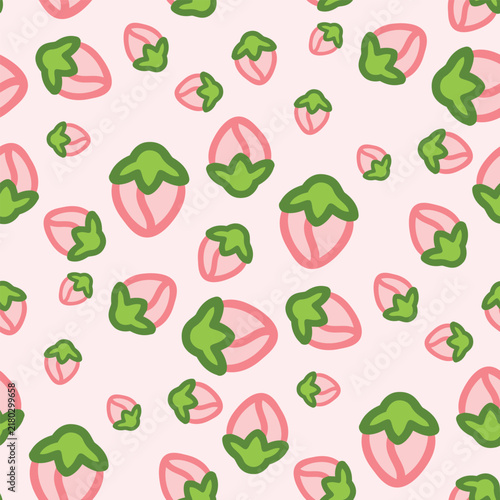 Cute Floral Seamless Pattern with Colorful Flowers and Green Leaves, Botanical Background for Scrapbooking, Stationery, Fabric and Digital Designs