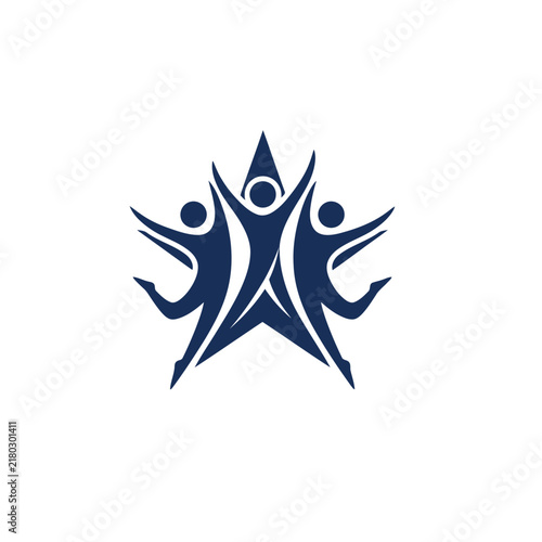 Teamwork Emblem – Minimalist Achievement Symbol