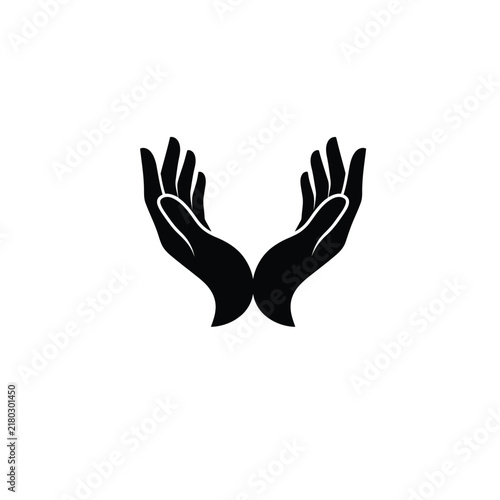 Cupped Hands Icon – Minimalist Support Symbol
