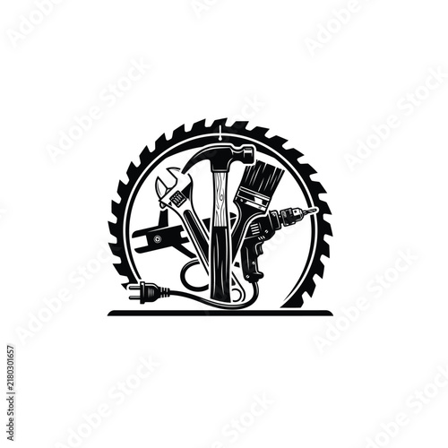 Tool Icon – Minimalist Multi-Trade Symbol