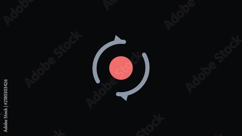 Sync failed Animated Warning Icon Seamless Loop Motion Graphic Concept