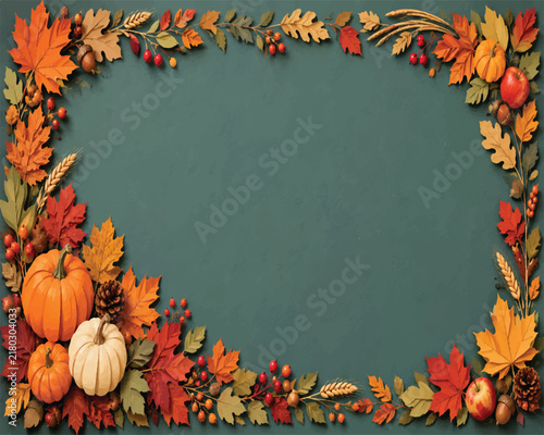 autumn background with pumpkin