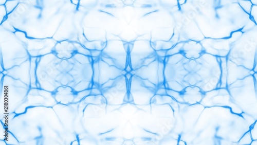 Fotografie Abstract symmetrical blue marble texture background.